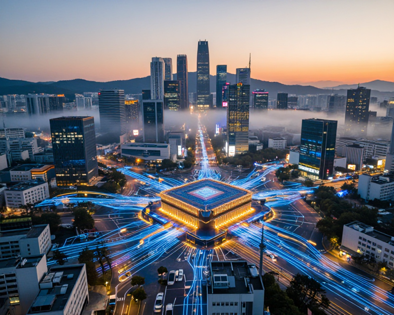 Futuristic Seoul Economic Growth