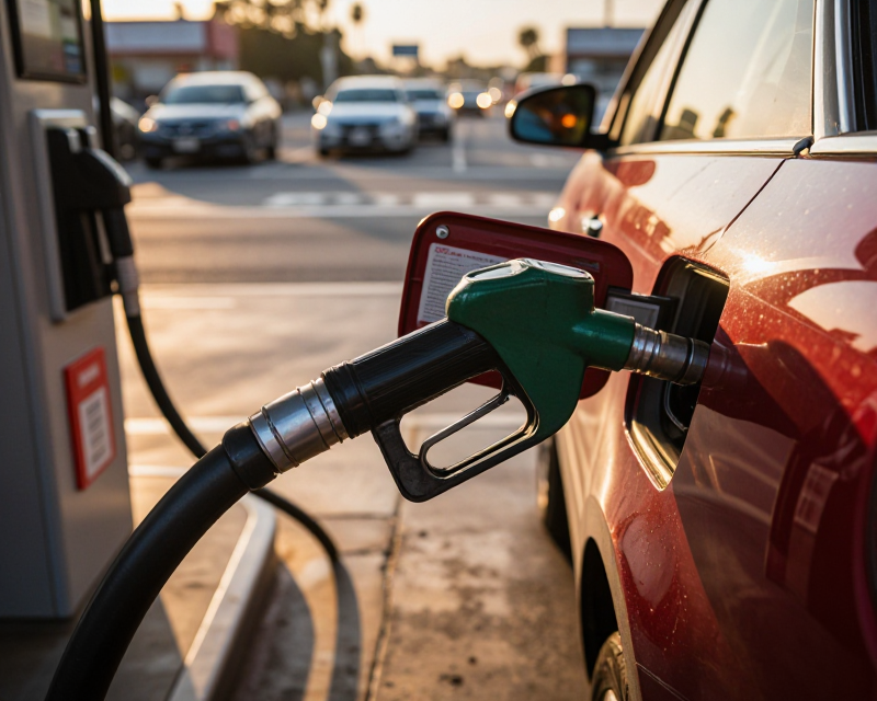 Gas pump in California