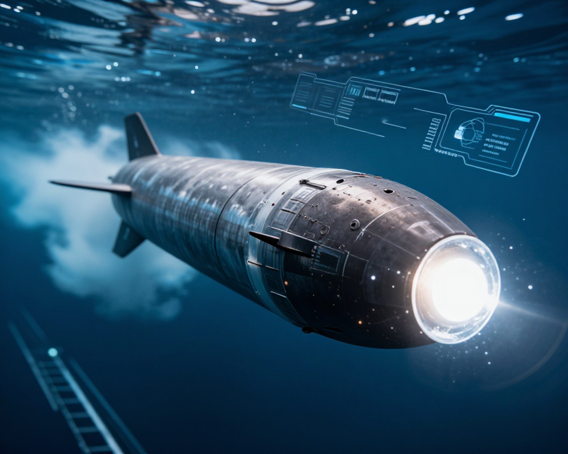 AI-driven torpedo underwater