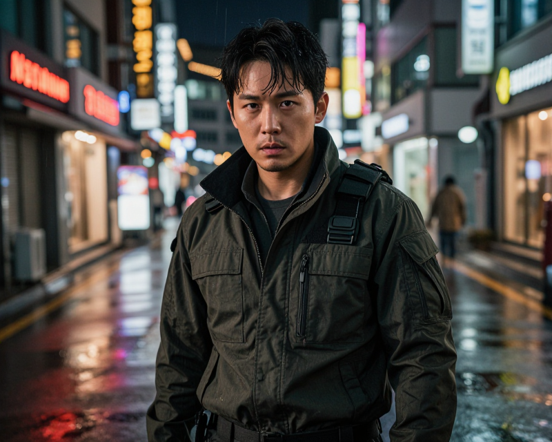 Cinematic Korean Agent Scene