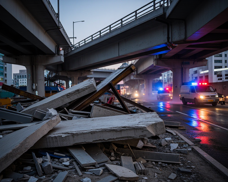 Construction Site Collapse Scene