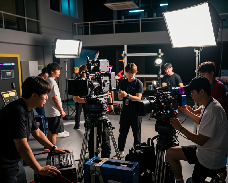 Cinematic Korean Film Production Scene