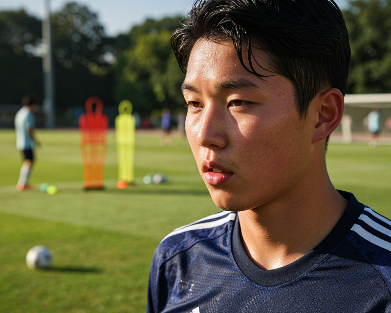 Determined Football Player