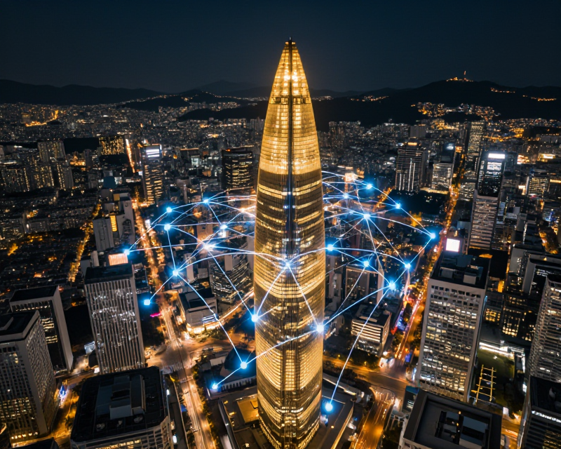 Futuristic AI Connectivity in Seoul