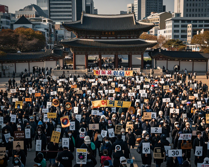 Massive Protest in Gwanghwamun