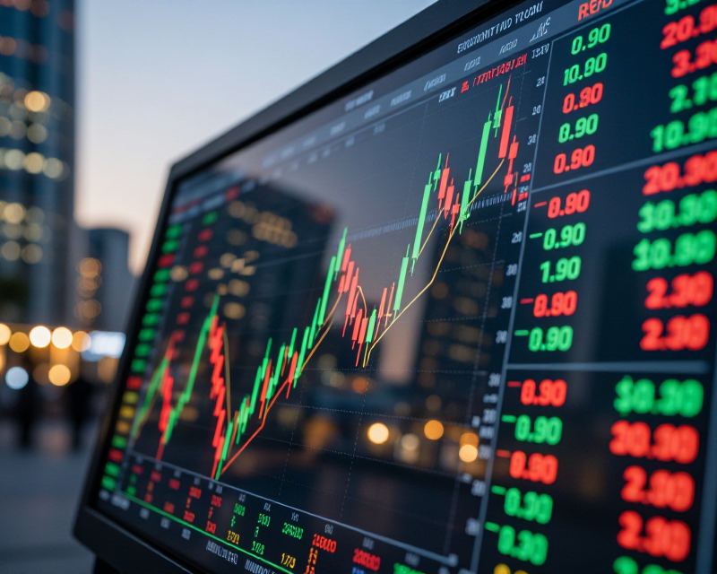 Stock Market Display in Seoul